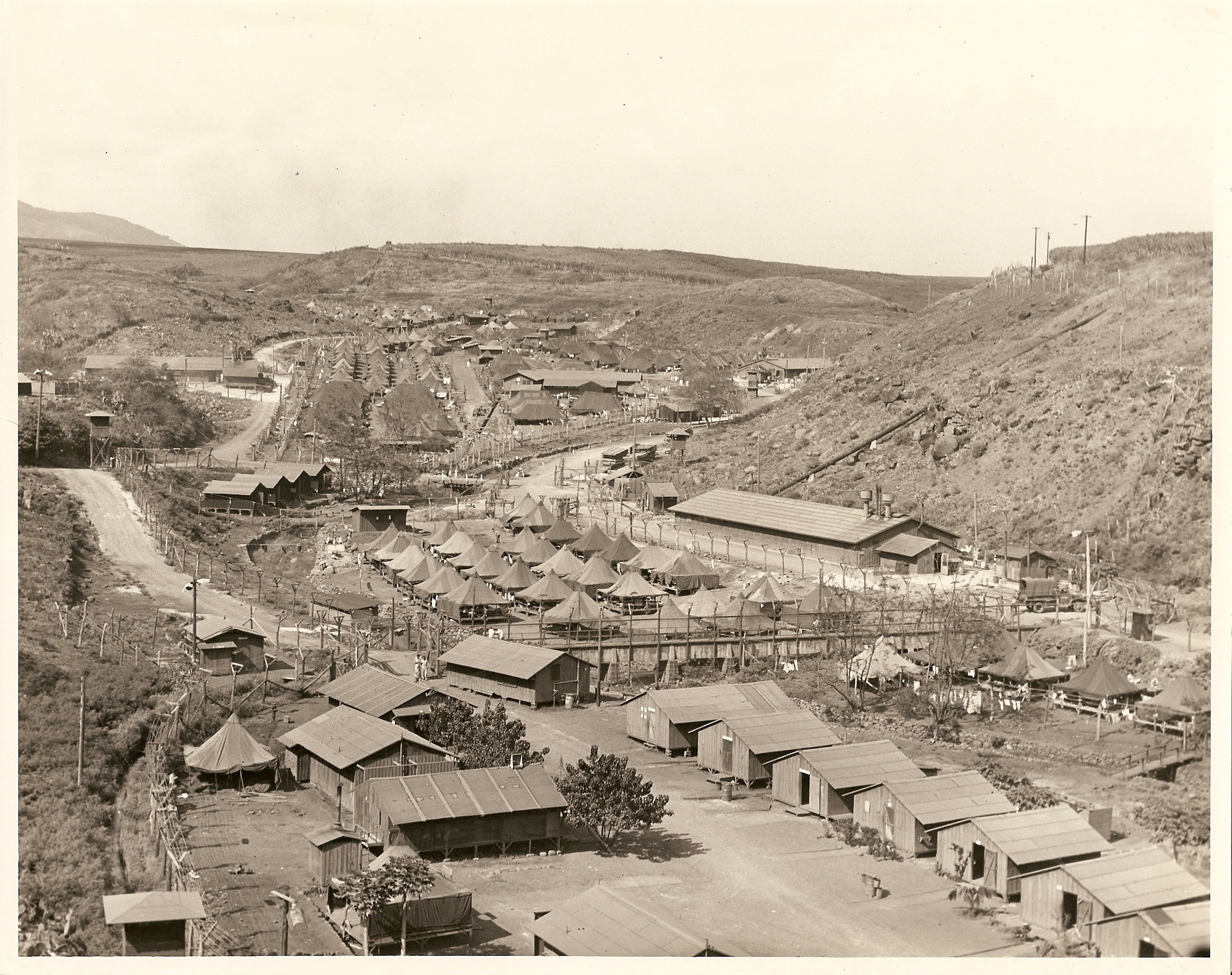 Honouliuli camp barracks tents