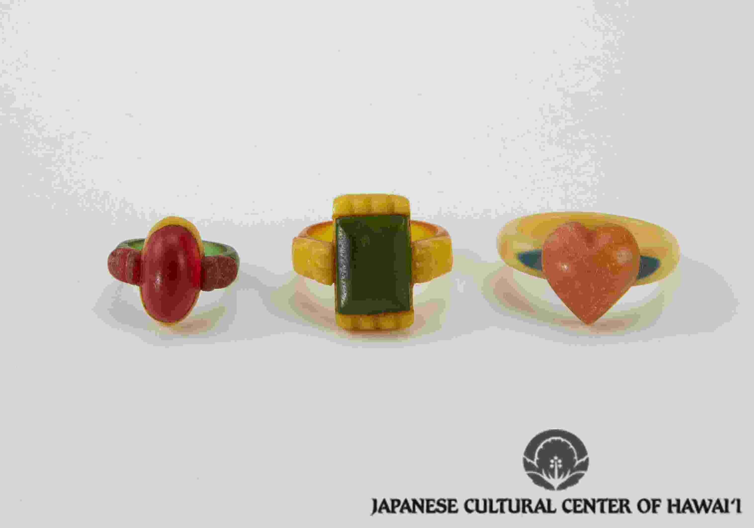 Three rings crafted by Nishimura