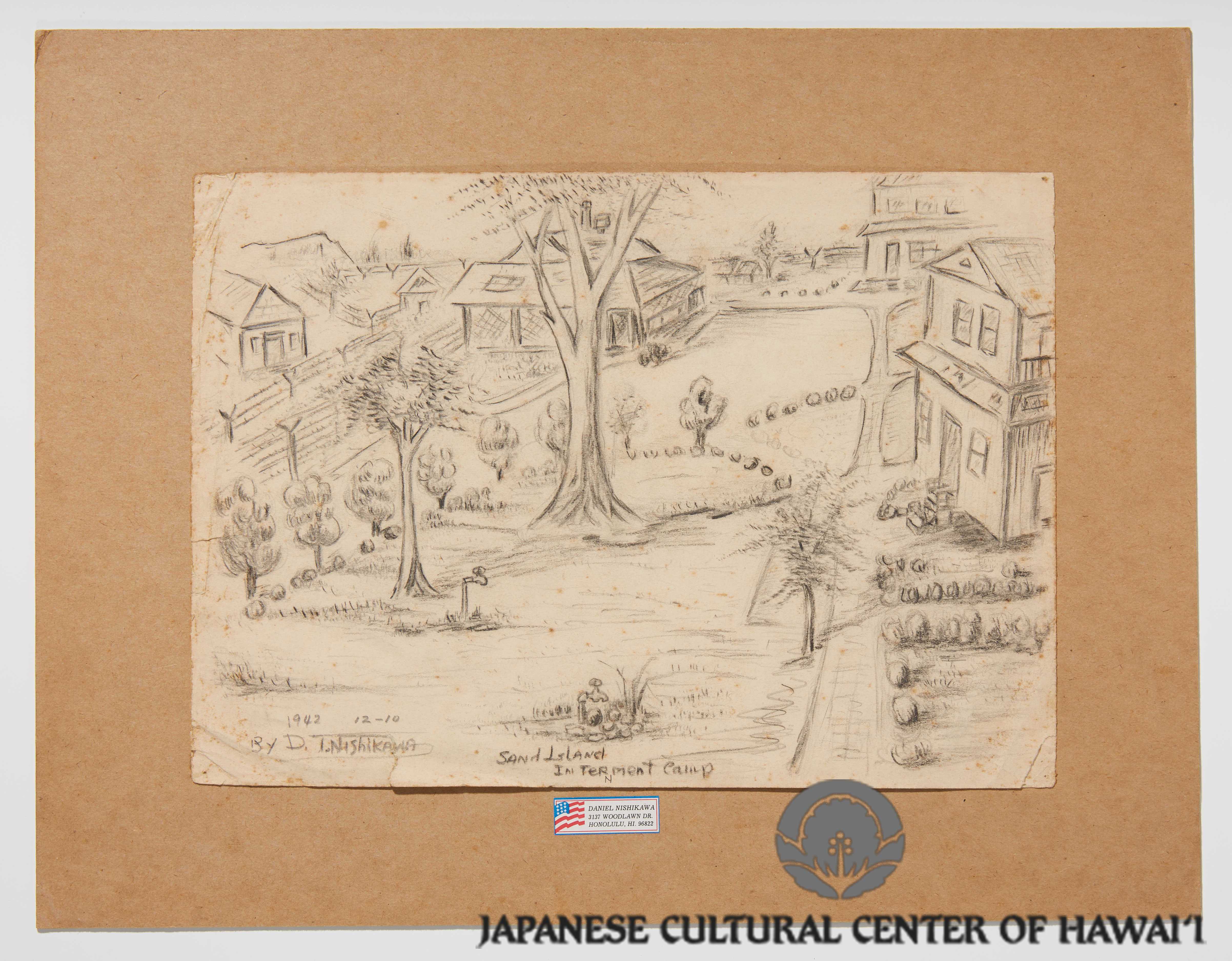 Sketch of Sand Island by Dan Toru Nishikawa
