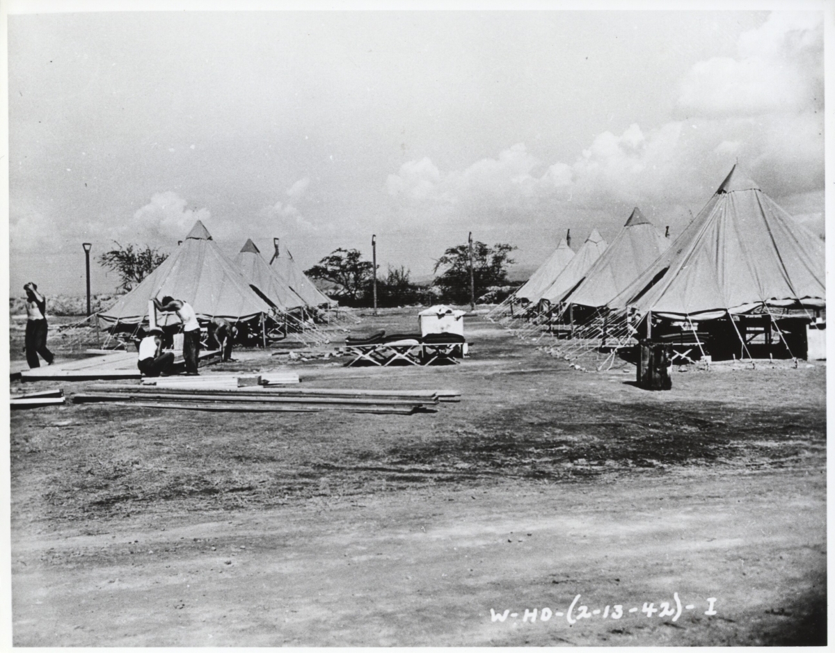 Sand Island Internment Camp Construction